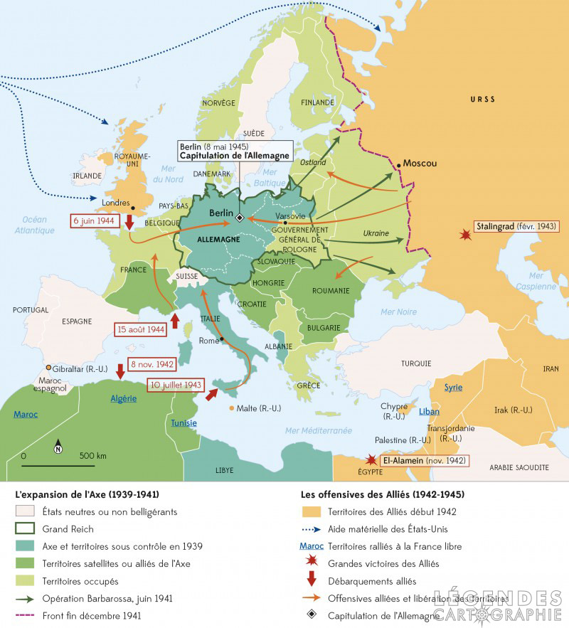 La deuxième guerre mondiale en Europe