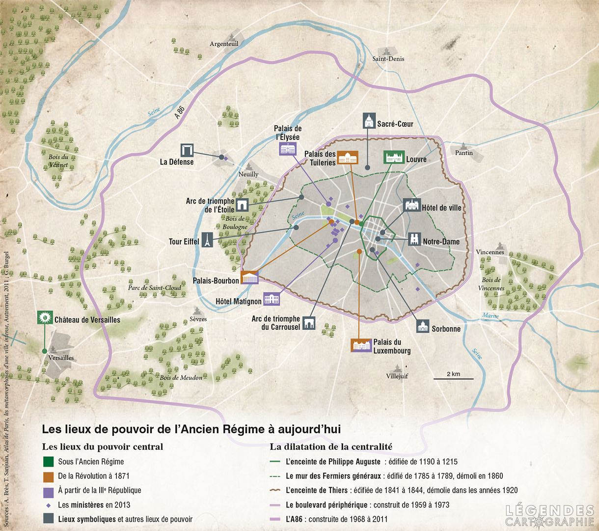 Lieux de pouvoir à Paris