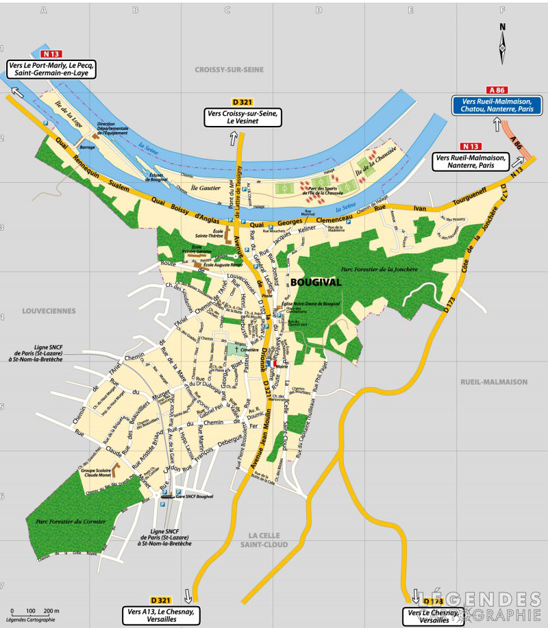 Plan de la commune de Bougival